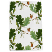 オークエレガントの葉とアコーン ミディアムペーパーバッグ (正面)