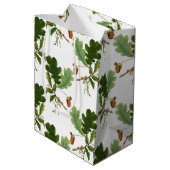 オークエレガントの葉とアコーン ミディアムペーパーバッグ (裏面アングル)