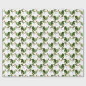 オークエレガントの葉とアコーン ラッピングペーパー (フラット)