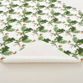 オークエレガントリーフとアコーンフリースブランケット シェルパブランケット (3/4)