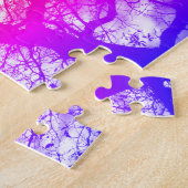 オークカラフルツリーデザイン ジグソーパズル (側面)