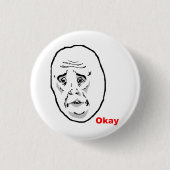 オークガイレイジ顔ミーム 缶バッジ (正面)