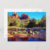 オーククリークで反射するカテドラルロック ポストカード (正面/裏面)