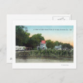 オークグローブヴィラの風景 エルヴェルノ、カリフォルニア州 ポストカード (正面/裏面)