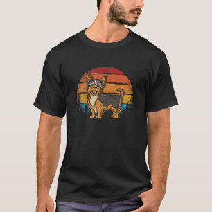 オークシャーテリアヨークシャーテリアドグサンセットヴィンテージレトロY Tシャツ