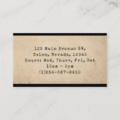 オークションオークションハウスビジネスレベル 名刺 (裏面)