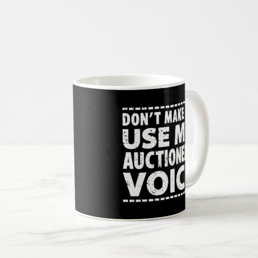 オークション入札評価者の入札入札入札入札者が自分のオークション主催者を使用する コーヒーマグカップ (正面右)