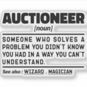 オークション名詞定義マーケターおもしろい諺 シール (正面)