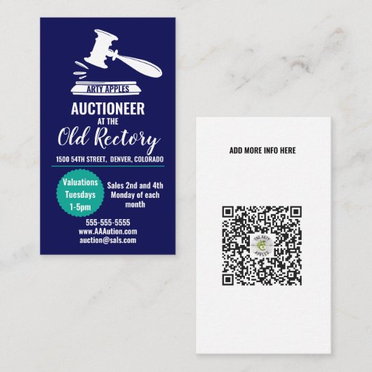 オークション競売業者住宅販売レベル評価日 名刺 (正面/裏面)