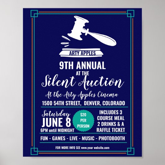 オークション静か資金調達用チラシ及びポスター ポスター (正面)