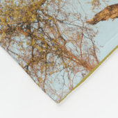 オークスと常緑樹の1000のオークの景色 フリースブランケット (角)