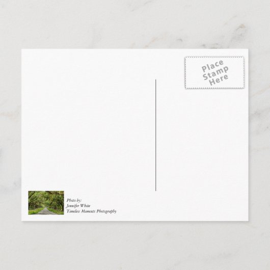 オークスの美しい通り感謝はがき ポストカード (裏面)