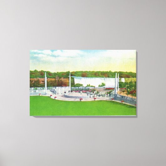 オークスガーデンシアタービューアメリカ滝 キャンバスプリント (正面)