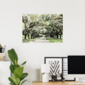 オークス通りブーンホールプランテーションウォーターカラー ポスター (ホームオフィス)