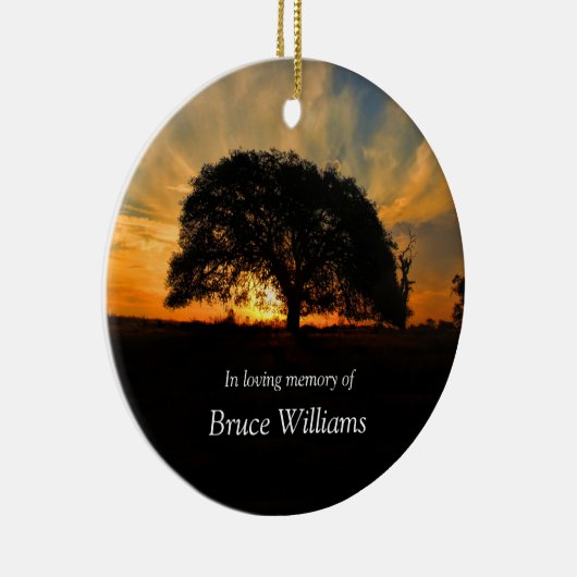 オークツリーと日没の記念碑 セラミックオーナメント (右)