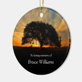 オークツリーと日没の記念碑 セラミックオーナメント (左)