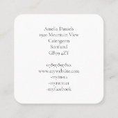 オークツリーイラストレーション名刺 スクエア名刺 (裏面)