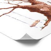 オークツリーウェディング指紋ゲストブック ポスター (角)