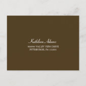 オークツリーウェディングRSVPポストカード インビテーションポストカード (裏面)