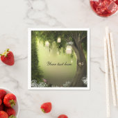 オークツリーエンチャントフォレスト庭園の結婚式ナプキンス スタンダードカクテルナプキン (インサイチュ)