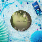 オークツリーエンチャントフォレスト庭園の結婚式プレート ペーパープレート (パーティー)