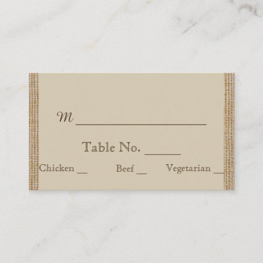 オークツリーオンバーラップ結婚ズ座席表 プレイスカード (正面)