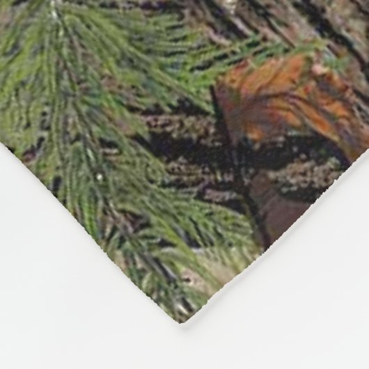 オークツリーカモフラージパターントラックヴァンカー フリースブランケット (角)