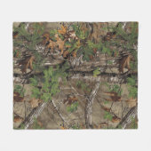 オークツリーカモフラージパターントラックヴァンカー フリースブランケット (正面(横))