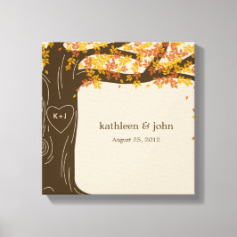 オークツリーキャンバスプリントアート – オレンジ キャンバスプリント