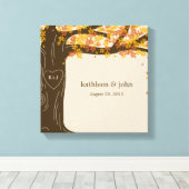 オークツリーキャンバスプリントアート – オレンジ キャンバスプリント (インサイチュ (ウッドフロア))