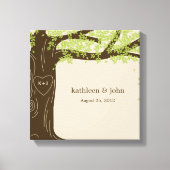 オークツリーキャンバスプリントアート – グリーン キャンバスプリント (正面)