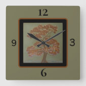 オークツリースクウェア壁時計 スクエア壁時計 (正面)