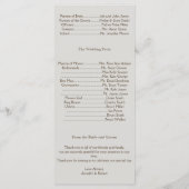 オークツリースケッチ結婚式 プログラム (裏面)