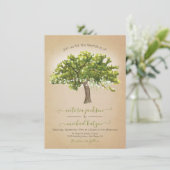 オークツリースペインのモス光の文字列結婚 招待状 (スタンド正面)