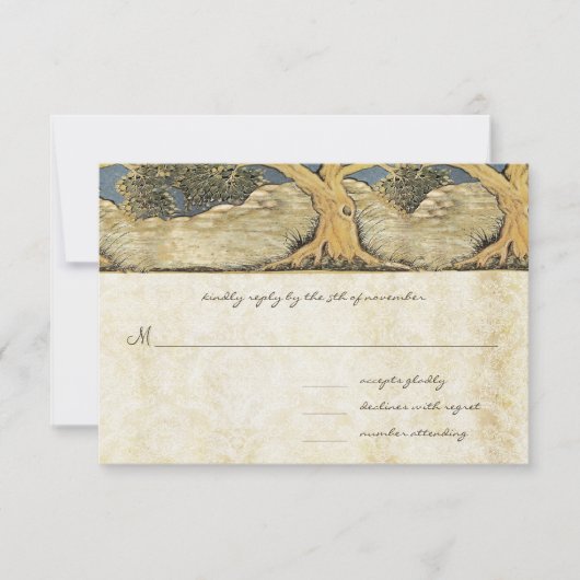 オークツリーダマ動揺してスクメタリックエレガンス 出欠カード (正面)