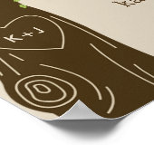 オークツリーパーソナライズされたウォールアート ポスター (角)