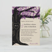 オークツリーパープル結婚式招待状 招待状 (スタンド正面)