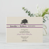 オークツリープランテーションインパープル結婚式招待状 招待状 (スタンド正面)