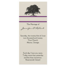 オークツリープランテーションインパープル結婚式 プログラム