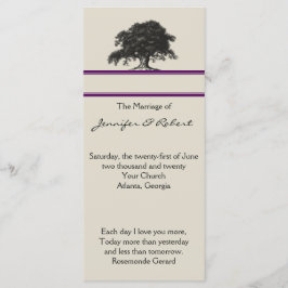 オークツリープランテーションインパープル結婚式 プログラム