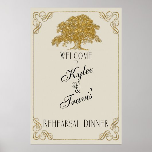 オークツリープランテーションイン金ゴールドグリッターリハーサル ポスター (正面)