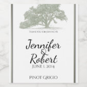 オークツリープランテーション結婚のワインラベル ワインラベル (シングルラベル)