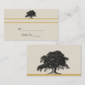 オークツリープランテーション結婚イン金ゴールド座席表 プレイスカード (正面/裏面)