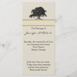 オークツリープランテーション金ゴールド結婚式 プログラム