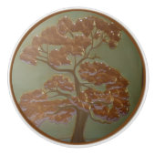 オークツリープリント引き出しプルセラミックノブ セラミックノブ (正面)