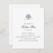 オークツリーユダヤ人の同情カード 出欠カード (正面/裏面)