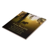 オークツリー付き馬碑スピリチュアル タイル (側面)