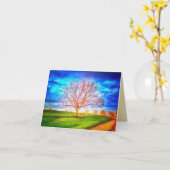 オークツリー小型グリーティングカード カード (黄色い花)