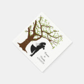 オークツリー新郎新婦ナプキン スタンダードカクテルナプキン (角)