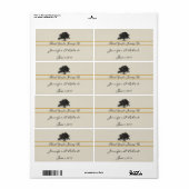 オークツリー植栽金ゴールドボトルのラベル ラベル (フルシート)